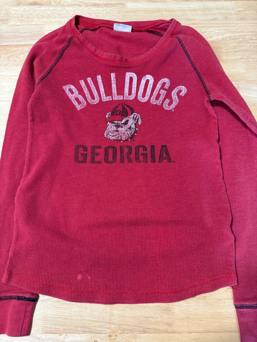 Georgia Bulldogs Women’s Red Thermal Long Sleeve Shirt Size Large